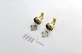 6 Pack Brushed Gold Bathroom Wall Hooks