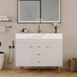 36 in Modern Free-standing Bathroom Vanity with Ceramic Sink & Ample Storage