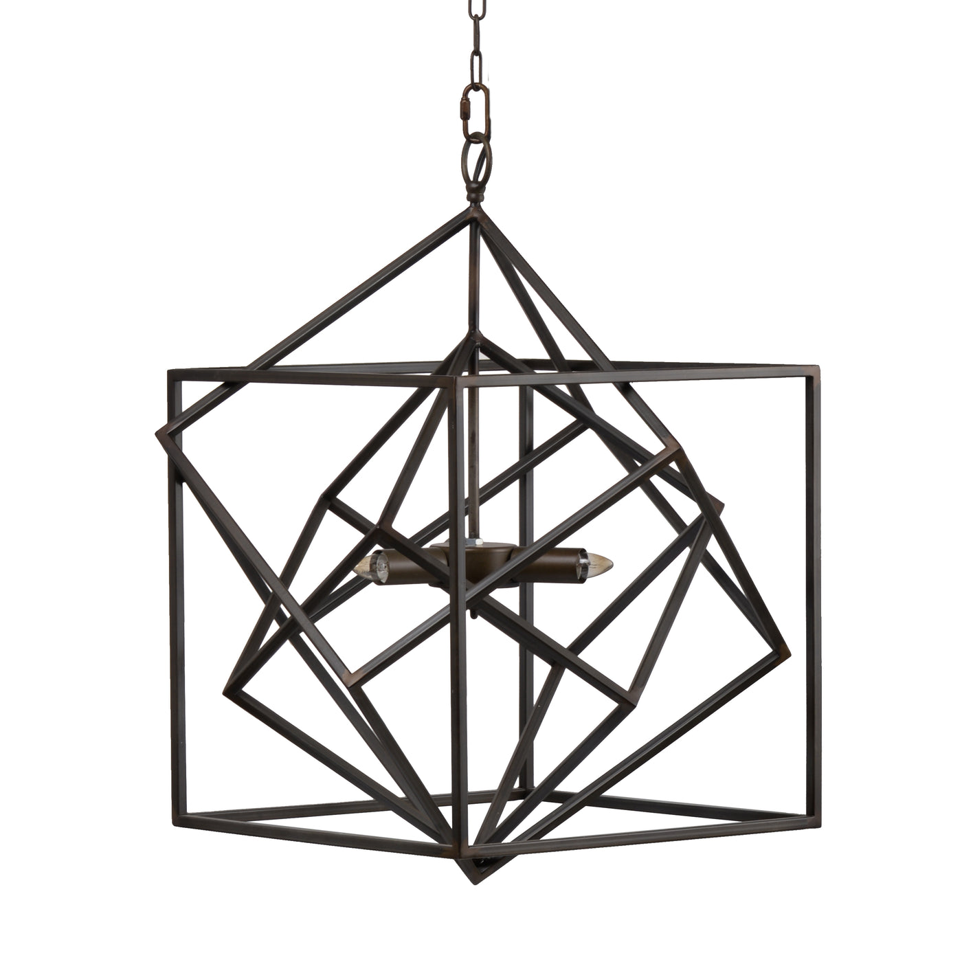 3-Light Metal Chandelier Hanging Fixture Adjustable Chain