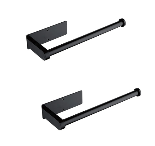 2 Pack Black Self Adhesive Wall Mount Paper Towel Holder
