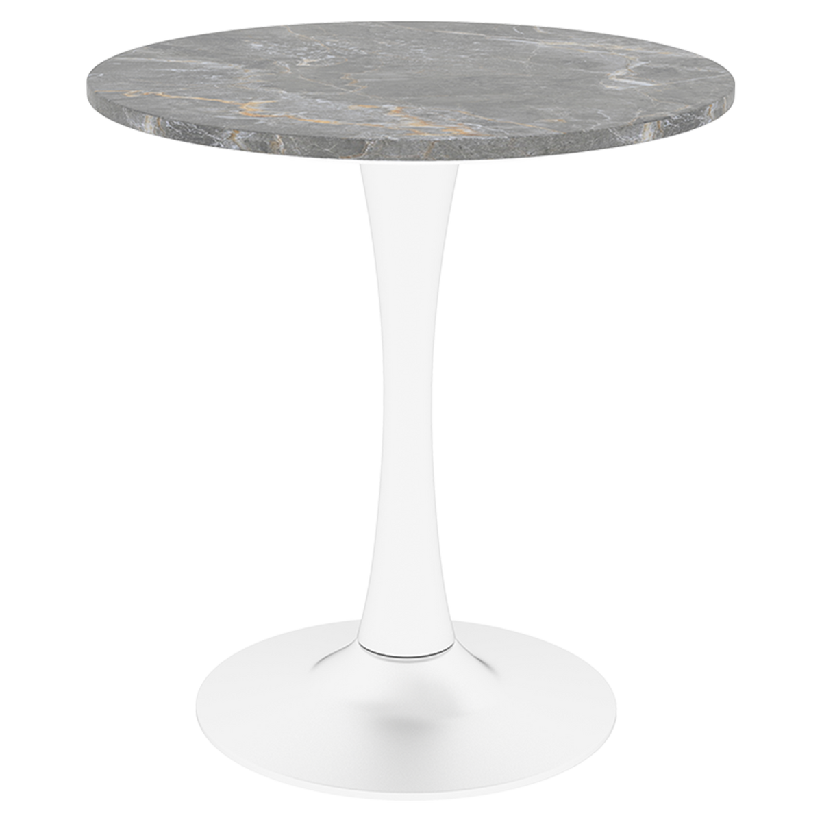 Metal Dining Table Grey/White