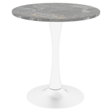Metal Dining Table Grey/White