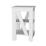 3-Tier End Table - Open Storage Shelves - 15.7"W x 23.8"H