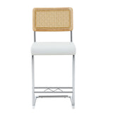 Set of 2 Faux Leather Bar Stool White