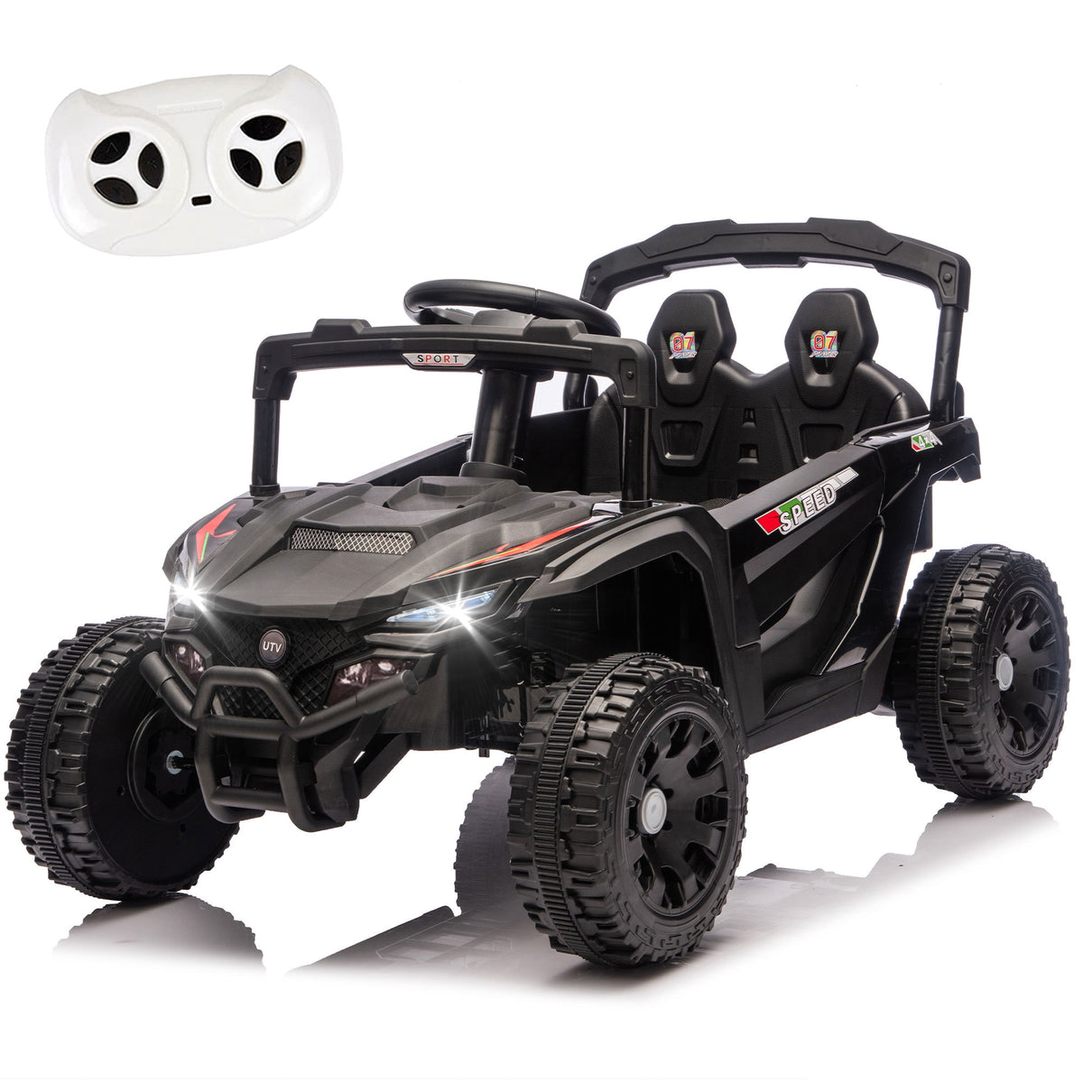 24V Kids ride on UTV W/ 2.4G PC,80W*2,Four-wheel suspension, Anti-Collision bar,