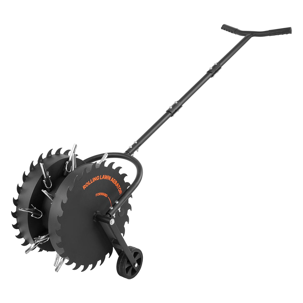 Rolling Lawn Core Aerator, 16.6 in Coring Aerator Roller with Anti-Clog Tines
