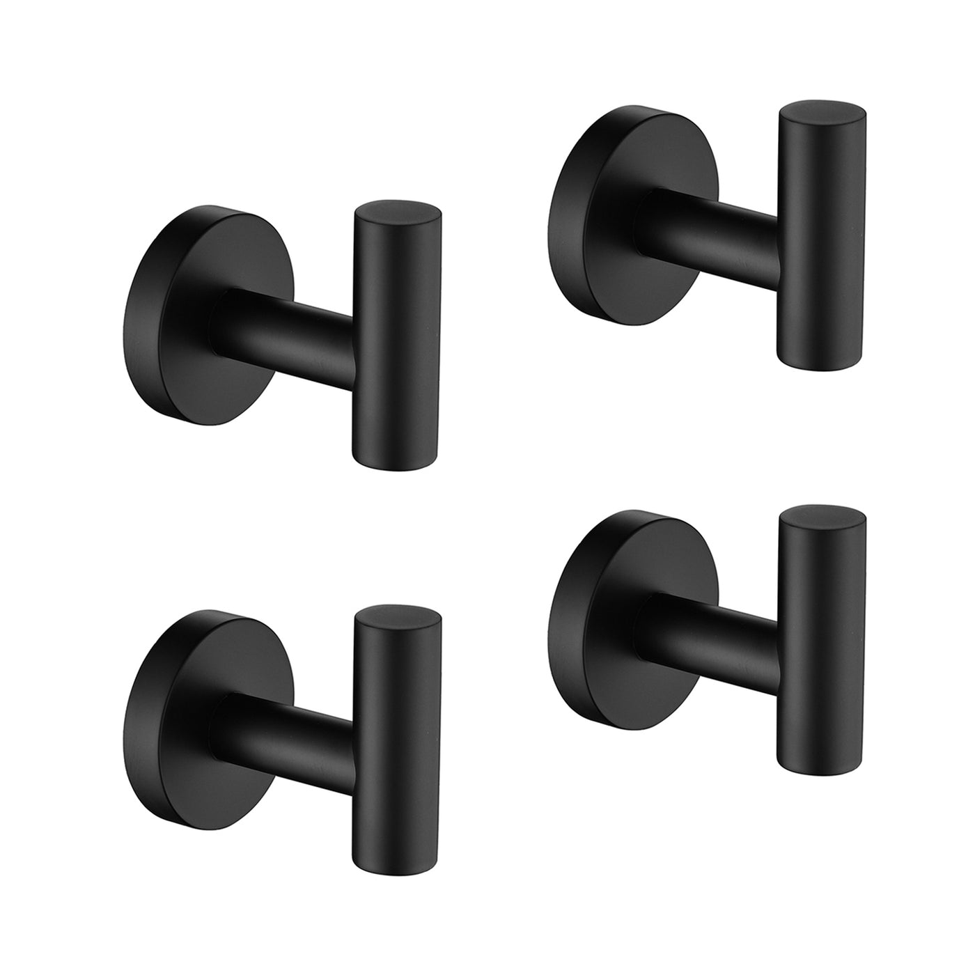 4-Pack Stainless Steel Wall-Mounted Towel Hooks