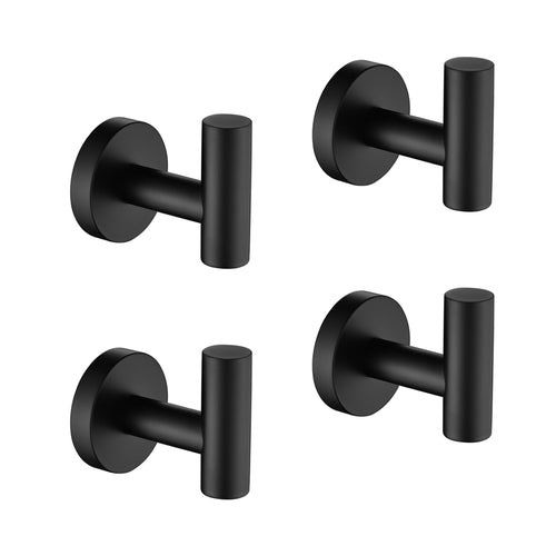 4-Pack Stainless Steel Wall-Mounted Towel Hooks