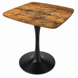 Square Engineered Wood Dining Table Antique Brown