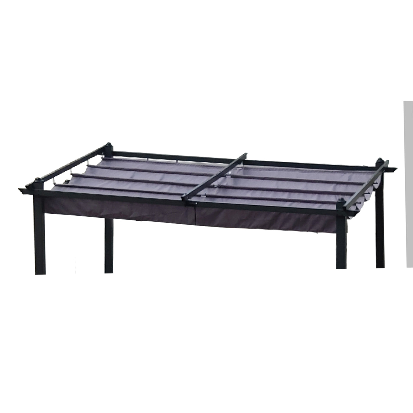 Pergola Replacement Canopy Gray Polyester UV Water-Resistant 10x10 Ft