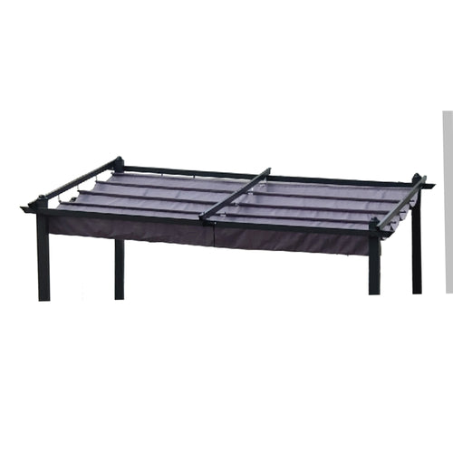 Pergola Replacement Canopy Gray Polyester UV Water-Resistant 10x10 Ft