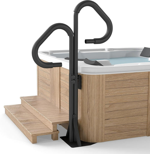 Two-Way Hot Tub Handrail, Aluminum Spa Hand Rail 44''-60'' Adjustable 600 LBS Capacity