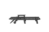Chaise Lounge HDPE Wood Texture Black 5 Position Cup Holder 400 LB