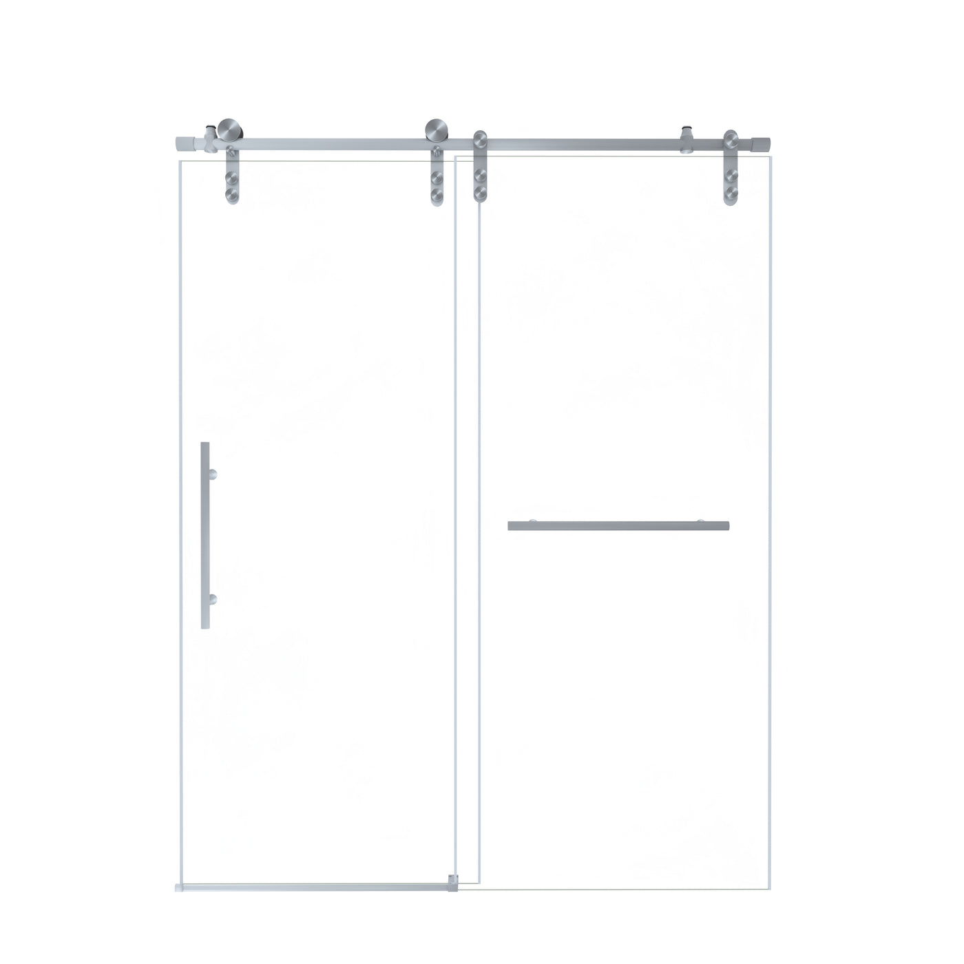 Frameless Sliding Shower Door 50-54" x 76" 8mm Tempered Glass