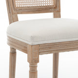 Set of 2 Solid Wood Dining Chair Beige
