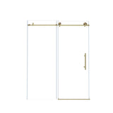 Frameless Shower Door 56-60"W x 76"H Tempered Glass Brushed Gold