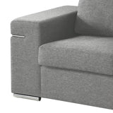 Light Gray Woven Fabric Arm Chair