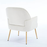 Velvet Accent Chair Beige