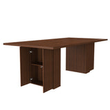 Engineered Wood Dining Table Walnut 44"