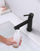 Matte Black Single Handle Bathroom Faucet 1/3 Hole Deck Mount