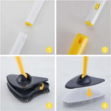Tub and Tile Scrubber Brush 2-in-1 - Long Pole, Non-Scratch Pads