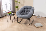Outdoor Rattan Rocking Chair, Padded Cushion Rocker Recliner Chair Outdoor