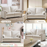 60" Down Filled Minimalist Sofa, Multiple Colors