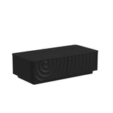 Square Engineered Wood Coffee Table with Storage Black