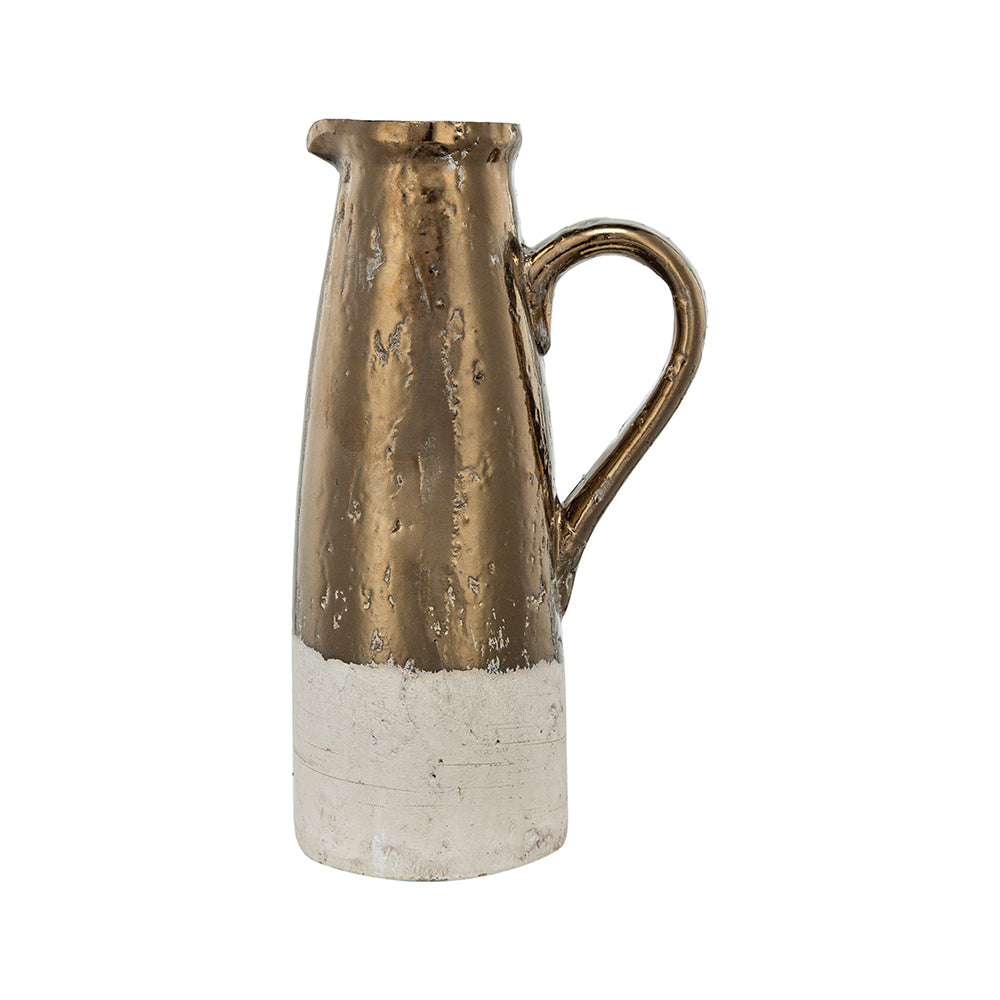 Candia Terracotta Pitcher Sienna Brown 8.9" x 5.7" x 14.4