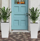 Indoor/Outdoor Modern Faux Rattan Design Square Planter