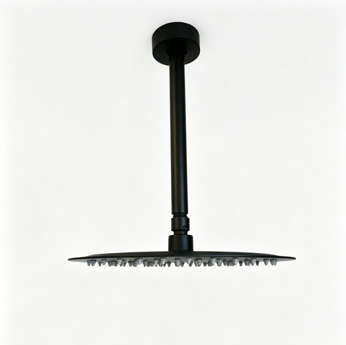 12" Matte Black Rain Shower Head 304 Stainless Steel High Pressure