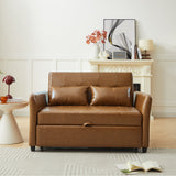 Brown Convertible Sleeper Sofa Bed with USB Ports 51.57