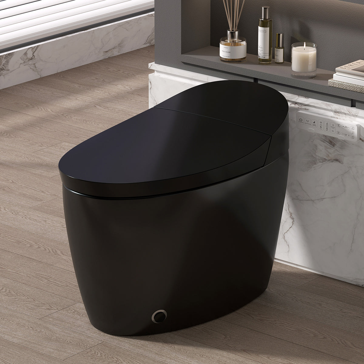 Smart Toilet with Bidet Built in, ADA One-Piece Toilet Auto Open/Close
