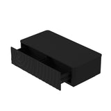 Square Engineered Wood Coffee Table with Storage Black