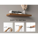 Floating Wall Shelves Set of 2 - Matte Finish - 31.5"W