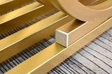 Engineered Wood Console Table White/Gold