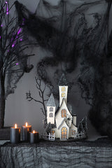 Lighted Haunted House Cardboard Tabletop Halloween Decor 10x8.3x13.5