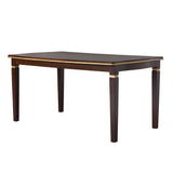 Solid Wood Dining Set Espresso