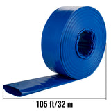 Discharge Hose, 4\" x 105\', PVC Lay Flat Hose