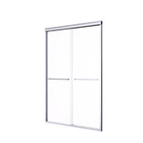 44"-48"W*72" H Semi-Frameless Double Sliding Shower Door, Bypass Shower Door