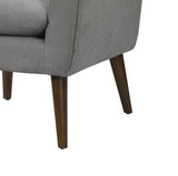 Steel Gray Woven Fabric Oversized Armchair 31.5"W