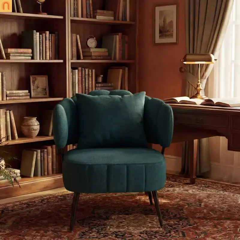 Accent Chair Coastal Chenille Green Pocket Spring 300 lb 28in