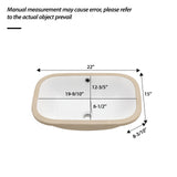 White Ceramic Undermount Bathroom Sink 22' x 15' x 8.3' Modern European Design w