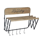 Accordion Laundry Rack 20x14x20 Brown Black