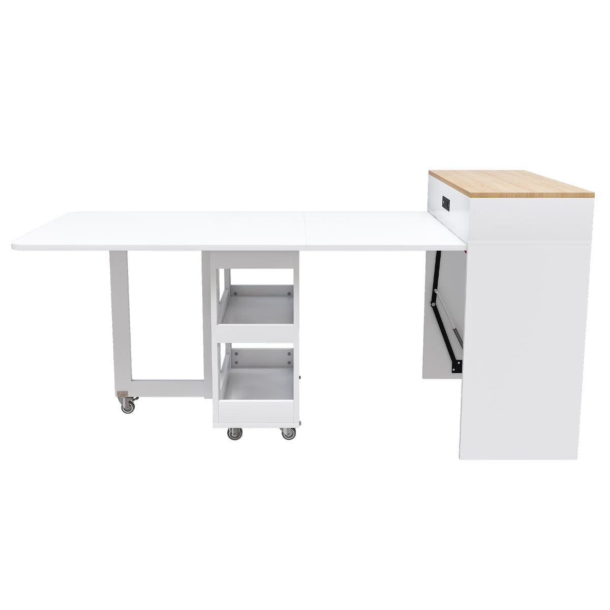 Engineered Wood Dining Table Natural Walnut 37"