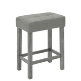 Solid Wood Bar Table Set Grey
