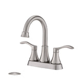 4" Centerset Bathroom Faucet 360 Swivel Spout Brushed Nickel