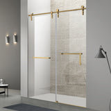 60"x76" Frameless Single Sliding Shower Door 8mm Tempered Glass
