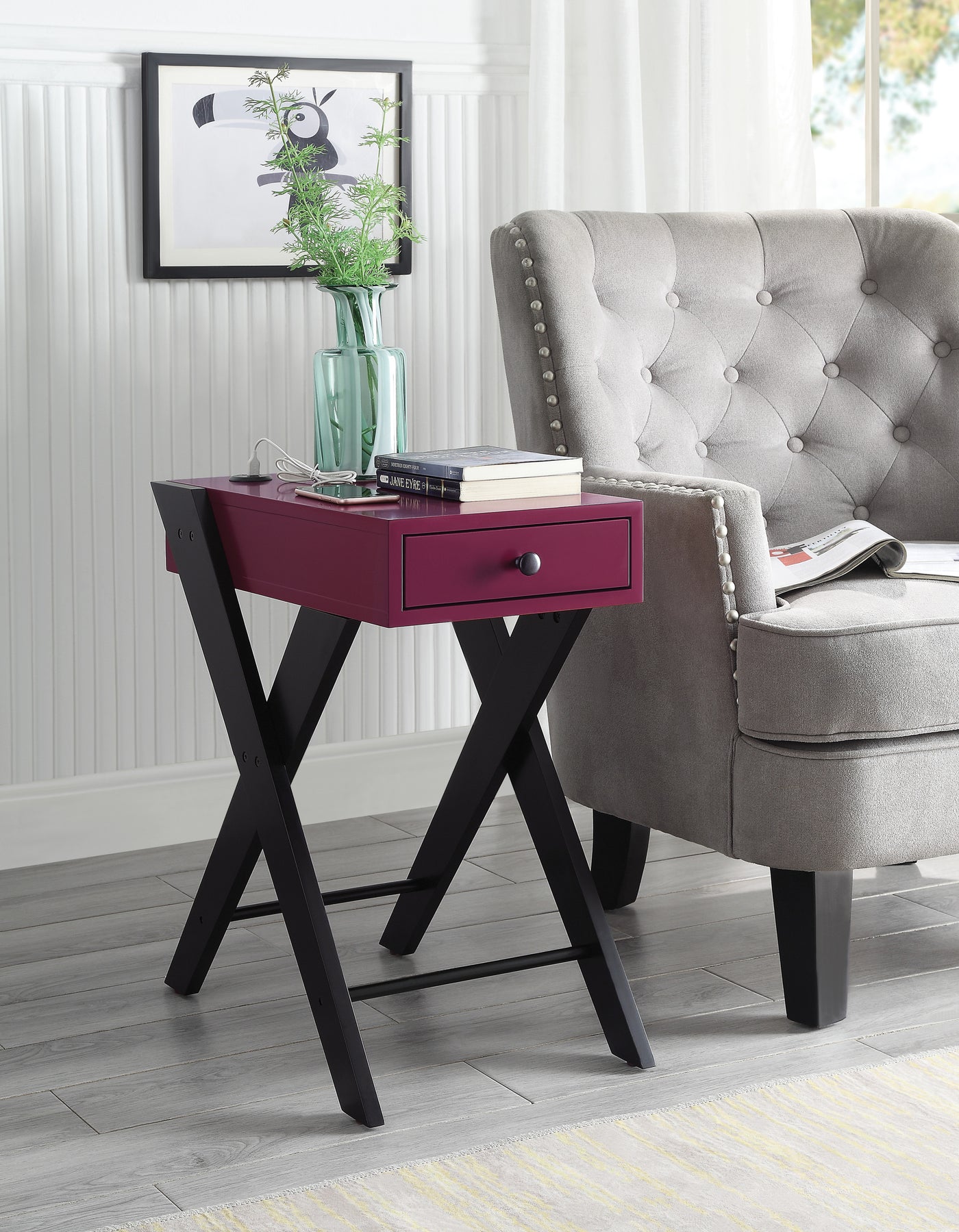 Accent Table with USB Port