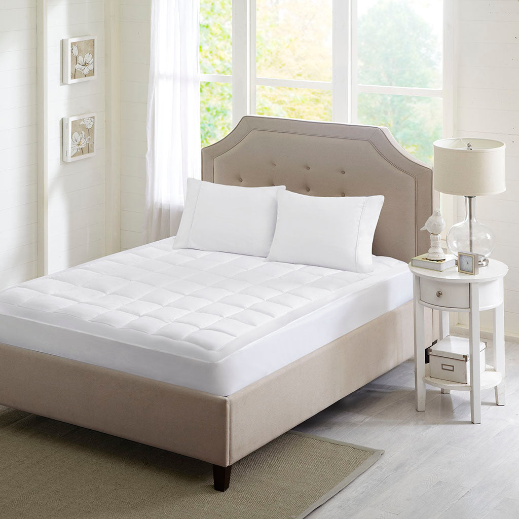 Mattress Pad - Microfiber Anti-Microbial Box Quilt Queen